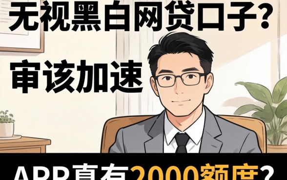 我试了那些无视黑白的网贷口子，审核加快的app真有2000额度吗