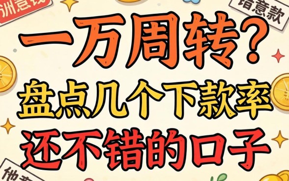 急需一万周转？盘点几个下款率还不错的口子