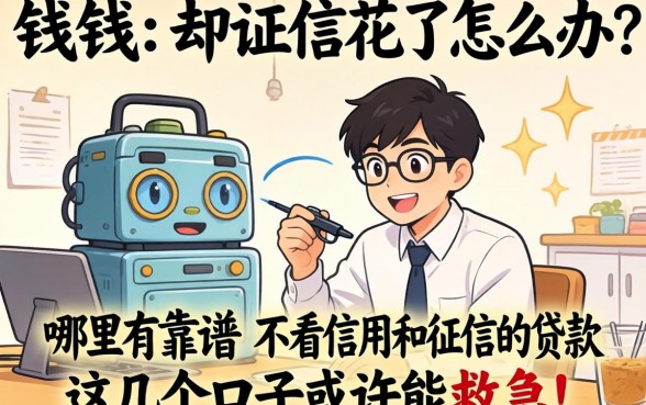 急需用钱却征信花了怎么办？哪里有靠谱的不看信用和征信的贷款？这几个口子或许能救急！