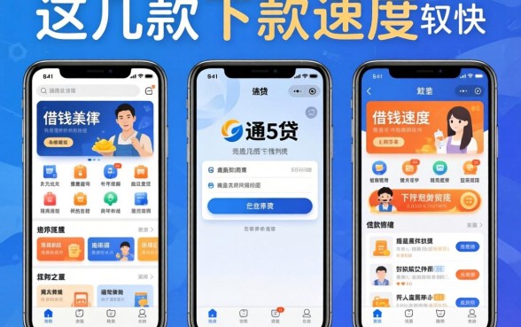 类似华通e贷一样的借钱软件，这几款下款速度比较快