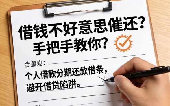 朋友借钱不好意思催还？手把手教你写个人借款分期还款借条，避开借贷陷阱！