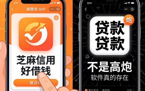 我翻烂了手机才发现，芝麻信用好借钱app和黑白贷款不是高炮的软件真的存在