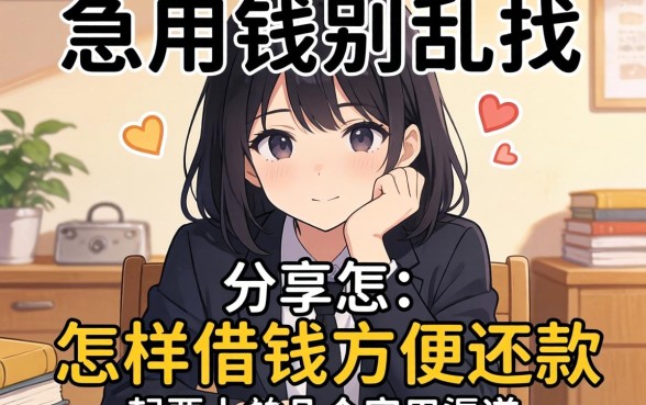 急用钱别乱找，分享怎样借钱方便还款的几个实用渠道