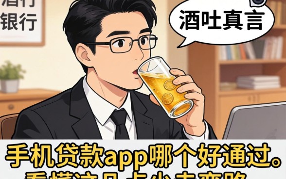 银行经理酒后吐真言：手机贷款app哪个好通过？看懂这几点少走弯路