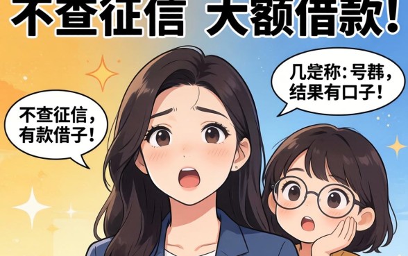 我试了几个号称2026不查征信大额借款的口子，结果有点意外