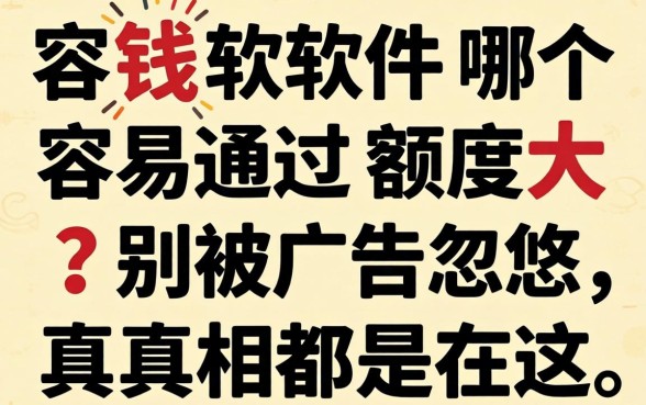 借钱软件哪个容易通过额度大？别被广告忽悠，真相都在这