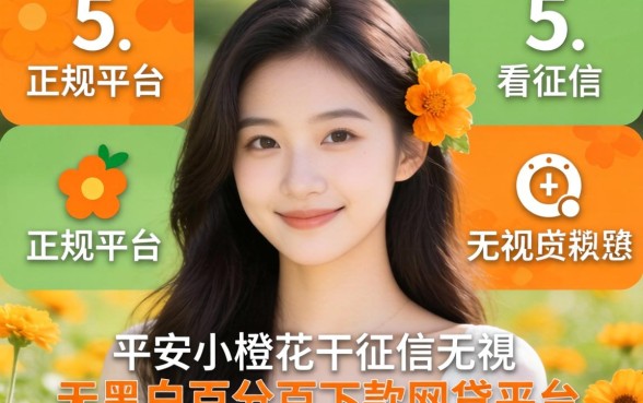 像平安小橙花一样的正规平台,归纳5个不看征信无视黑白百分百下款网贷平台