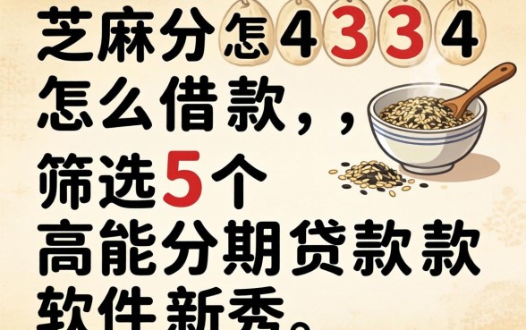 芝麻分434怎么借款，筛选5个高能分期贷款软件新秀