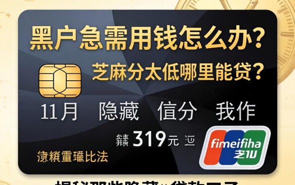 信用黑户急需用钱怎么办？芝麻分太低哪里能贷？揭秘那些隐藏的贷款口子