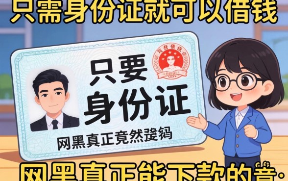 我试了那些只需要身份证就可以借钱的软件，网黑真正能下款的竟然是这个结果