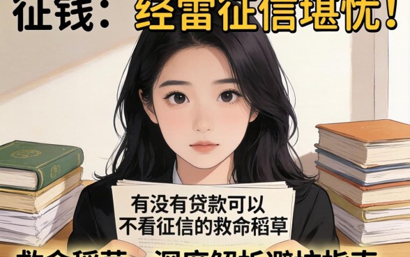 急需用钱却征信堪忧？有没有贷款可以不看征信的救命稻草？深度解析避坑指南