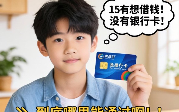 求助！今年15岁想借钱但没有银行卡，到底哪里能通过啊？
