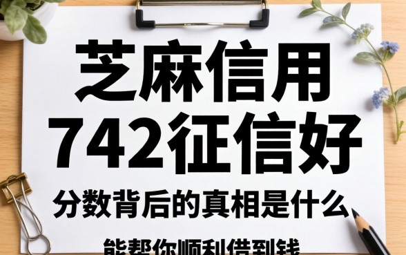 芝麻信用742征信好么？分数背后的真相是什么？能帮你顺利借到钱吗？