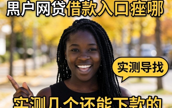 黑户网贷借款入口在哪找？实测几个还能下款的渠道