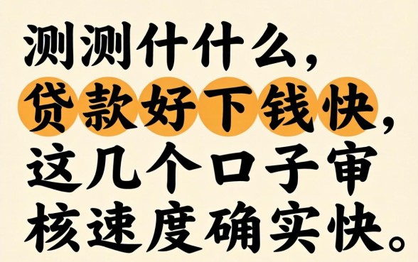 实测什么贷款好下钱快，这几个口子审核速度确实快