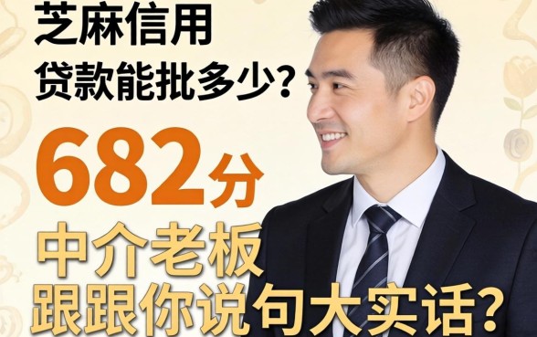 芝麻信用682分贷款能批多少？中介老板跟你说句大实话