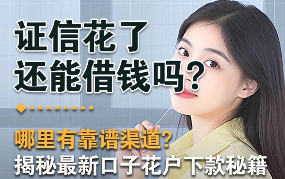 征信花了还能借钱吗？哪里有靠谱渠道？揭秘2026最新口子花户下款秘籍