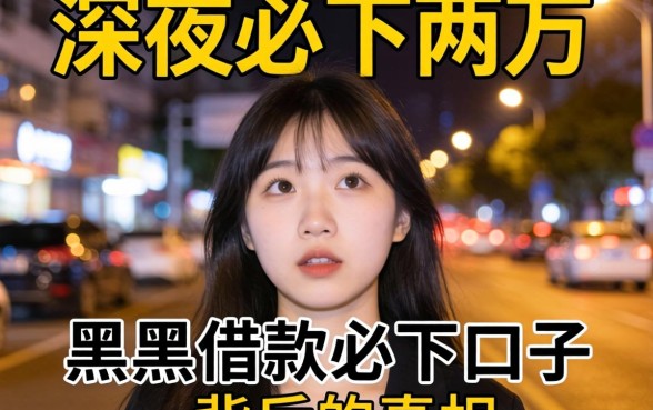 我试了深夜必下两万的贷款，黑户借款必下口子背后的真相让我意外