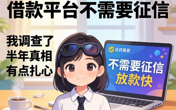 哪个借款平台不需要征信放款快的？我调查了半年，真相有点扎心