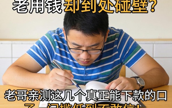 急用钱却到处碰壁？老哥亲测这几个真正能下款的口子，门槛低到不敢信！