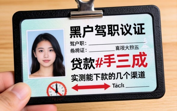 黑户驾驶证贷款到手三成，实测能下款的几个渠道