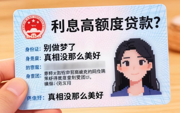 凭身份证低利息高额度贷款？别做梦了，真相没那么美好
