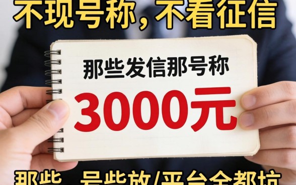 我借了3000元，发现那些号称不看征信的平台全是坑