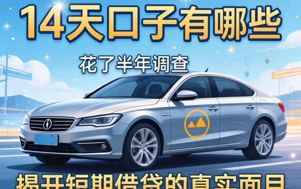 14天的口子有哪些？我花了半年调查，揭开短期借贷的真实面目