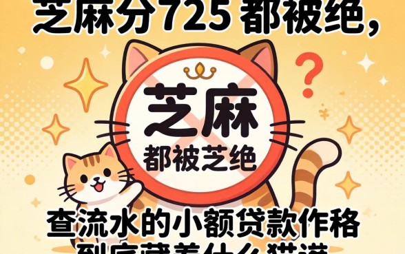 我芝麻分725却被拒，不查流水的小额贷款软件到底藏着什么猫腻