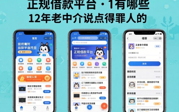 容易通过正规借款平台的有哪些软件？12年老中介说点得罪人的
