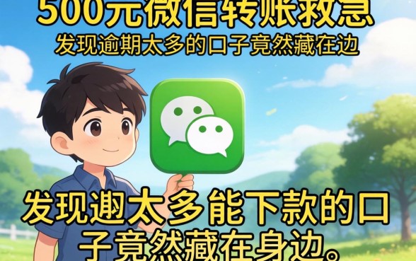 我借500元微信转账救急，发现逾期太多能下款的口子竟然藏在身边