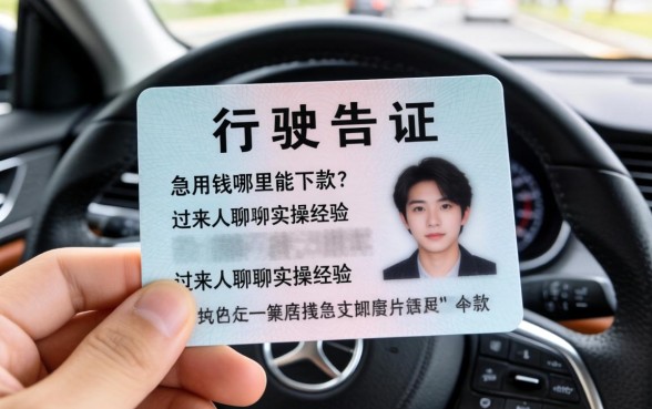 手里只有一本行驶证，急用钱哪里能下款？过来人聊聊实操经验