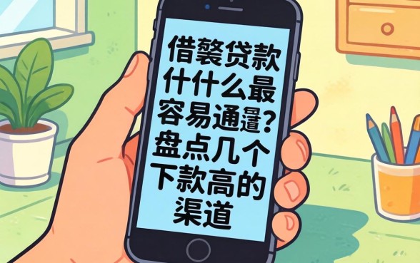 手机借款什么最容易通过？盘点几个下款率高的渠道