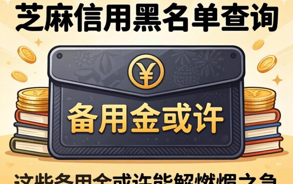 揭秘芝麻信用黑名单查询：这些备用金或许能解燃眉之急