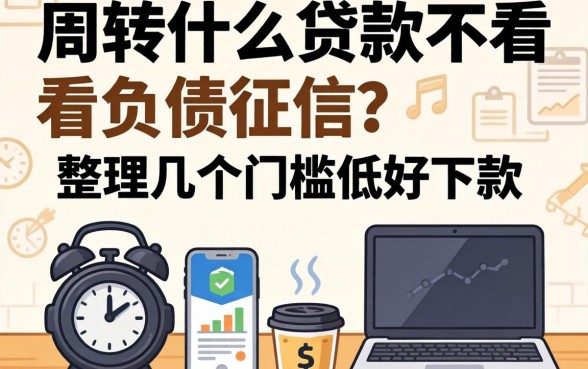 急需周转什么贷款不看负债征信？整理几个门槛低好下款的