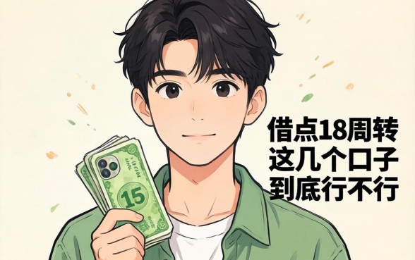 刚满18岁想借点钱周转，这几个口子到底行不行？