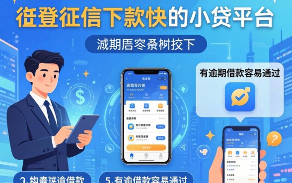 不查征信下款快的小贷平台，罗列5个有逾期借款容易通过的app