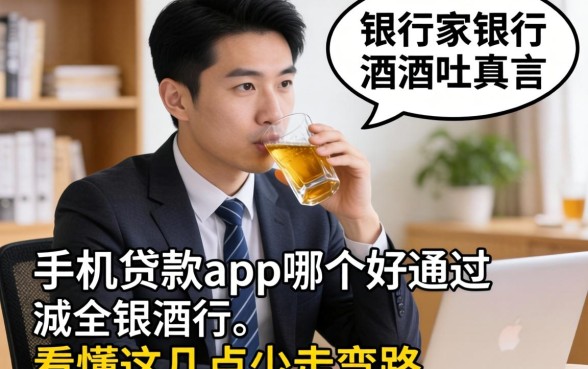 银行经理酒后吐真言：手机贷款app哪个好通过？看懂这几点少走弯路
