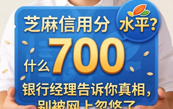 芝麻信用分700什么水平？银行经理告诉你真相，别被网上忽悠了