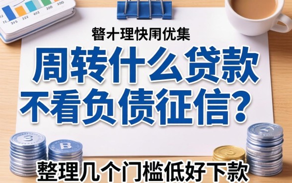 急需周转什么贷款不看负债征信？整理几个门槛低好下款的
