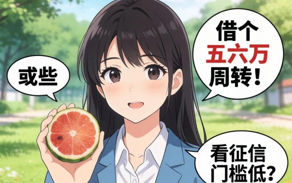 手头紧想借个五六万周转，有哪些不看征信或者门槛低的口子推荐？