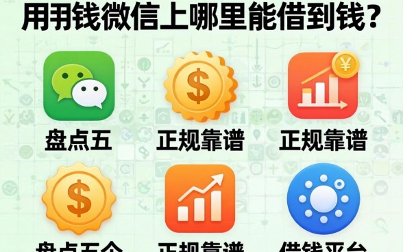 急用钱微信上哪里能借到钱？盘点五个正规靠谱的借钱平台