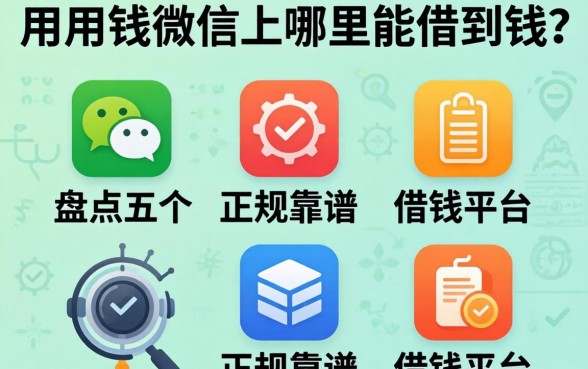 急用钱微信上哪里能借到钱？盘点五个正规靠谱的借钱平台