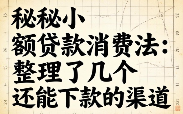 揭秘小额贷款消费法：整理了几个还能下款的渠道