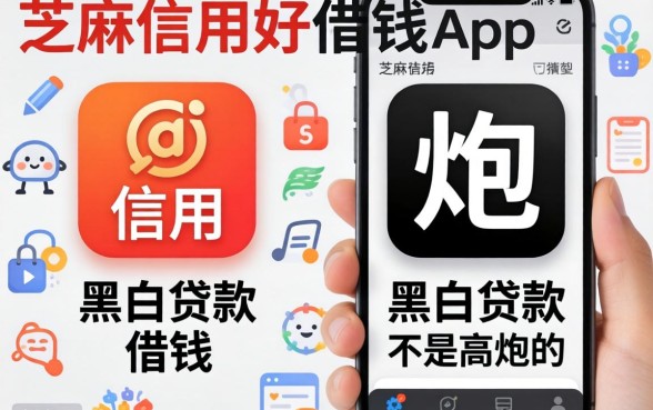 我翻烂了手机才发现，芝麻信用好借钱app和黑白贷款不是高炮的软件真的存在