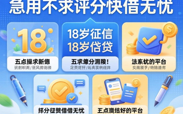 不看征信的18岁借贷，细致阐述五个急用不求评分快借无忧的平台