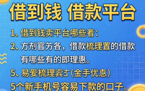 最容易借到钱的借款平台有哪些，梳理5个新手机号容易下款的口子