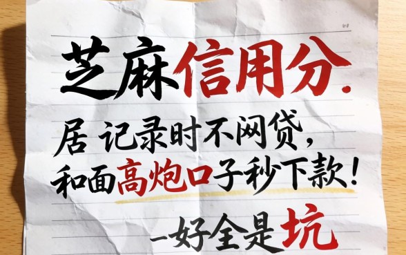 我翻烂了芝麻信用分有记录的网贷和高炮口子秒下款的帖子，发现全是坑