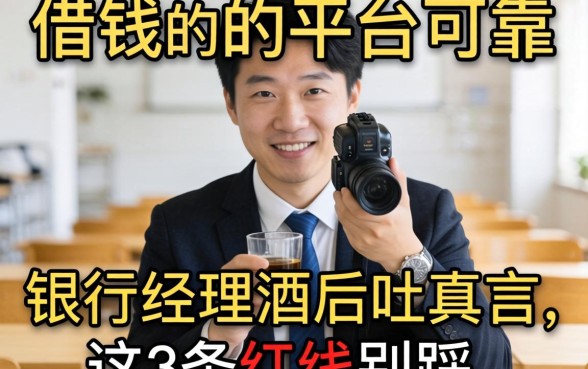 什么好借钱的平台可靠？银行经理酒后吐真言，这3条红线别踩