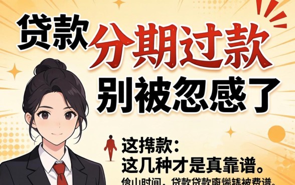 哪些贷款可以分期还款？别被忽悠了，这几种才是真靠谱